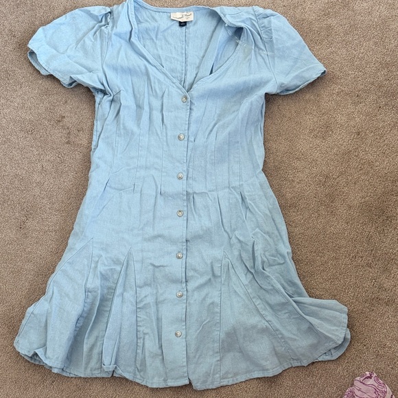 Universal Thread Dresses & Skirts - Universal Thread Light Blue Button-Front Mini Dress